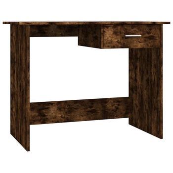 Escritorio Madera Contrachapada Roble Ahumado 100x50x76 Cm