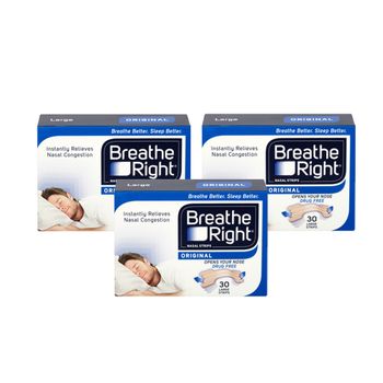 Breathe Right Nasal Strips Tan Large Triple