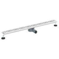 desague de ducha diseno lineal con sifon 360 plateado 100 cm vidaxl
