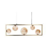 lampara de techo de metal laton 133 cm 5 luces industrial comedor geehi