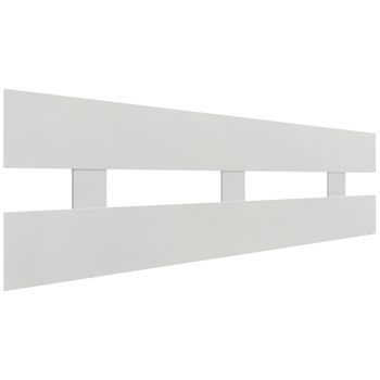 Dhome Cabecero Blanco 145cm Horizontal Estilo Valla Madera Reciclada Dm Herrajes Incluidos (145cm Horizontal Valla, Blanco)
