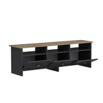 Mueble Tv Oslo Antracita Roble