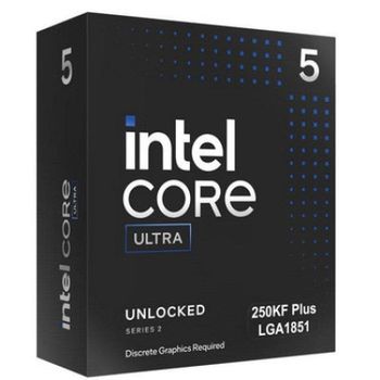 Procesador Intel Core Ultra 5 250KF Plus 18 Núcleos 3.6 GHz Frecuencia Base 5.3 GHz Frecuencia Turbo Sin Gráficos Integrados