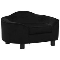 sofa para perro  cama para perros felpa negro 67x47x36 cm cfw803270