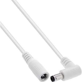 Cable Extensión DC 5,5 x 2,1 mm InLine 3 m Blanco