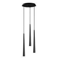 lampara de techo ugur-6072 negro metal diametro 33x135 cm
