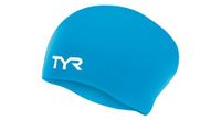 gorro de bano azul tyr para pelo largo