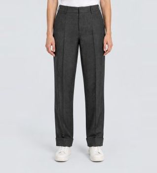Berwich para mujer. rd5470 Pantalón Alice gris oscuro (40), Casual, Lana, Clásico