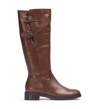 Wonders para mujer. C-5419_5121_8864 Botas de Piel Double marrón (38), 3 a 5cm, Cremallera, Casual