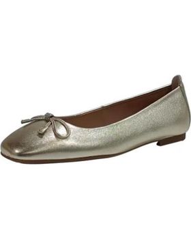 de UNISA ZAPATO BAILARINA DE PIEL CON SUELA DE GOMA PLATINO