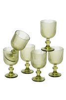 copa de vino merlot verde claro  h15xb8xl8cm