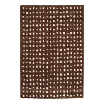 Alfombra Interior Con Lunares Marrones Y Crema