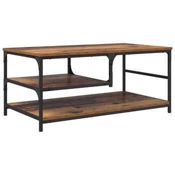 Mesa De Café | Mesa De Centro Madera Vieja 90 X 49 X 40 Cm Madera Contrachapada