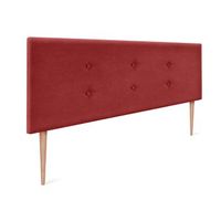 cabecero de tela aqualine con 2 hileras de botones 135x105cm con patas camas 120135 - rojo