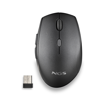 MOUSE NGS WIRELESS ERGO BEE BLACK CON TECLAS SILENCIOSAS NEGRO