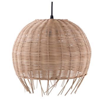 Lámpara Colgante En Forma De Cúpula De Ratán Natural Boho Ecléctico Drino