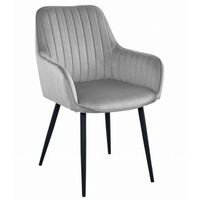 silla de comedor terciopelo valora selo asiento de terciopelo gris plateado