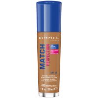 rimmel london spf 20 match perfection foundation 30ml various shades - natural beige