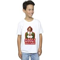 elf tops y camisetas santas coming para nino