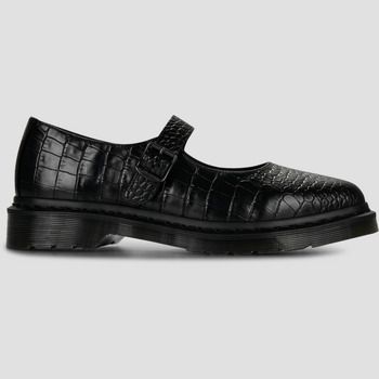 Dr. Martens Bailarinas Elphie MJ Mary Jane Shoe Black New Vibrance Croco para mujer