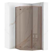 cabina de ducha rea diamond brush copper 90x90