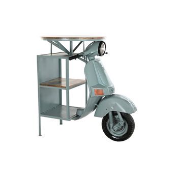 Mesa Hierro Mango 116x72x110 Moto Desgastado