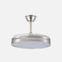 fabrilamp ventilador de techo micenas dc 59 w niquel aspas retractiles