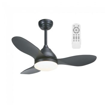 Ventilador de techo led cavil mini negro cct dim (24w)