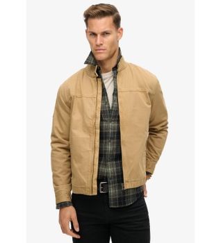 Superdry para hombre. M5011945A Cazadora Harrington clásica marrón (XXL), Casual, Algodón Orgánico, Sostenible