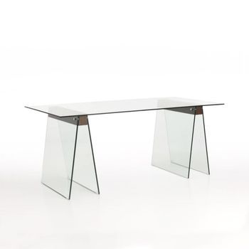 Mesa De Comedor Madera Y Cristal Templado Valle