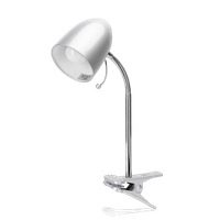 aigostar lampara de escritorio con pinza retro de metal sin bombilla luz lectura con clip para cama compatible con led bombillas modelo e27 max-240v lampara lectura para leer trabajar plata