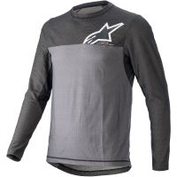 alpinestars alps 80 v2 long sleeve mtb jersey - l - anthracite blackwhite