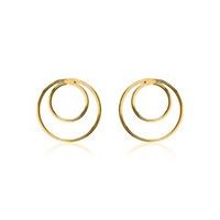 pendientes circulares para mujer en oro de 9 quilates