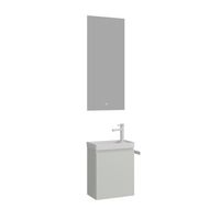 conjunto de mueble con lavabo y espejo 2 piezas  - 40 x 22 x 50 cm - cachemira mate