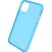 crystal palace neon iphone 11 clear view case - blue neon