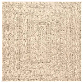 Alfombra Zizur Aspecto Yute Interior/exterior Beige 120x120 Cm Vidaxl