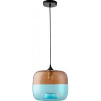lampara de techo de cristal - lampara colgante azul - bluey azul
