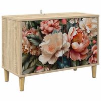 mueble de tv borne 69 x 33 x 50 cm sonoma madera de ingenieria vidaxl