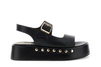 sandalias fraile en piel napa con tachuelas en la cuna black 40