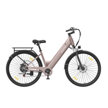 Bicicleta Eléctrica Urbana Velopro C1, Batería Samsung Y Cambio Shimano De 7 Velocidades, Champán