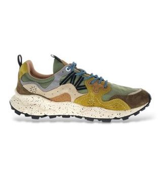 Flower Mountain para hombre. 2017816 Zapatillas Yamano 3 multicolor (43), Marrón, Plano, Nobuck, Cordones, Casual