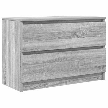 Mueble De Tv Sonoma Gris 80x35x54 Cm Madera De Ingeniería Vidaxl