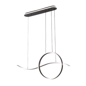 Colgante style negro 205w 3000-4000-6000k 17940lm c/luz ambiente remoto y reg.intensidad regx100x15cm