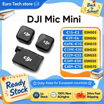 DJI Mic Mini 2TX 1RX añadir estuche de carga, cancelación activa de ruido de dos niveles, funcionamiento en 48 horas, Audio de alta calidad, transmisión estable