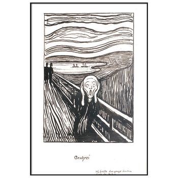 Panorama Cuadro Enmarcado Edvard Munch 50x70 Cm