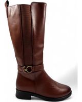 de timbos bota plana mujer cuero 130646 marron