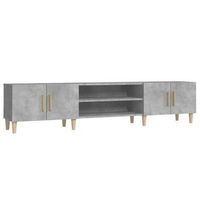 mueble de tv madera contrachapada gris hormigon 180x315x40 cm vidaxl