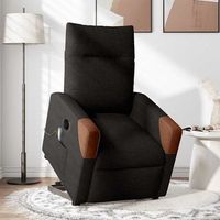 sillon de masaje electrico reclinable elevable tela negro cfw586028