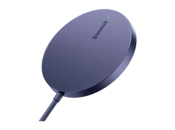 Cargador móvil inalámbrico - Baseus SIMPLE MINI3, 15W, Carga inalámbrica MagSafe y Qi, Morado