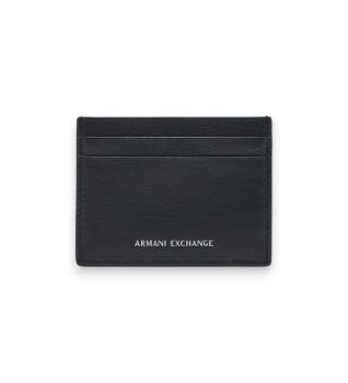A|X Armani Exchange para hombre. XM000169AF22541UC001 Tarjetero de piel con textura lisa y múltiples ranuras negro (OSFA), Casual